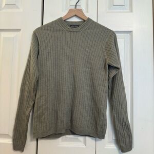 Banana Republic Olive Ribbed Crewneck Sweater